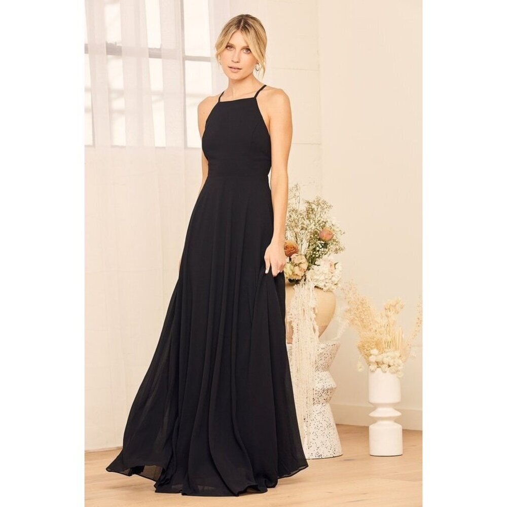 Lulus Mythical Kind Of Love Black Maxi Dress - Size XL